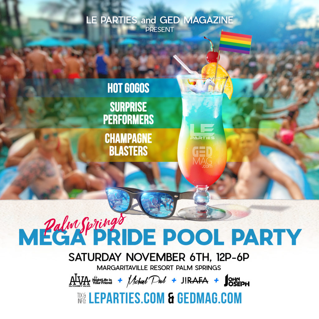 Southern California mega pride pool party Saturday, November 6th